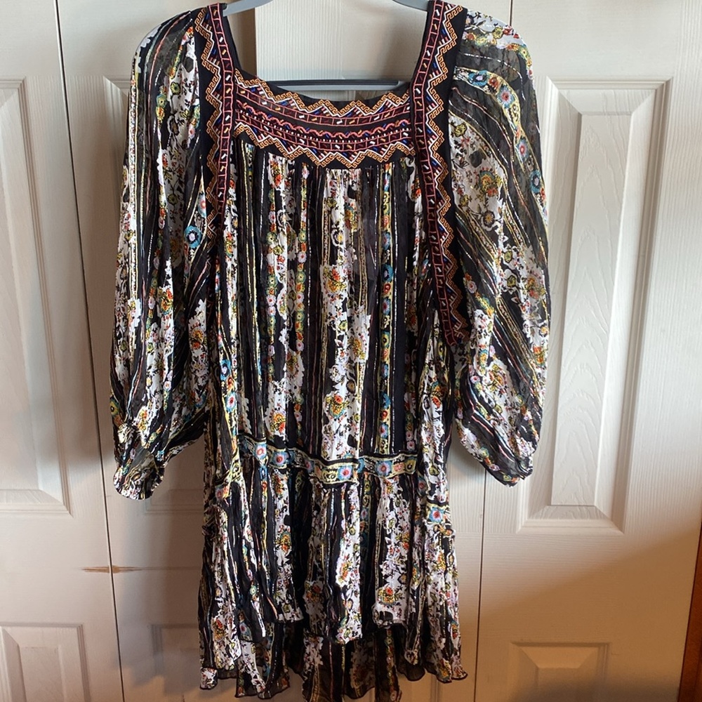 Free People NWT Dance Magic Long Sleeve Boho Tunic Dress Size medium - Picture 5 of 15
